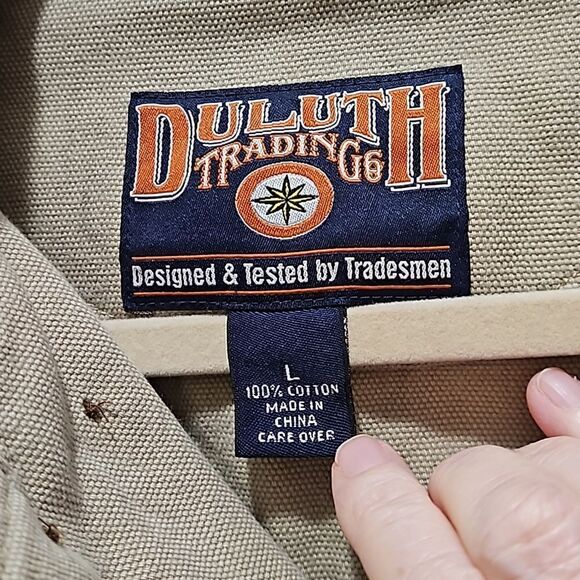 Mens Deluth trading co heave weight shirt, tan  large - Picture 2 of 7